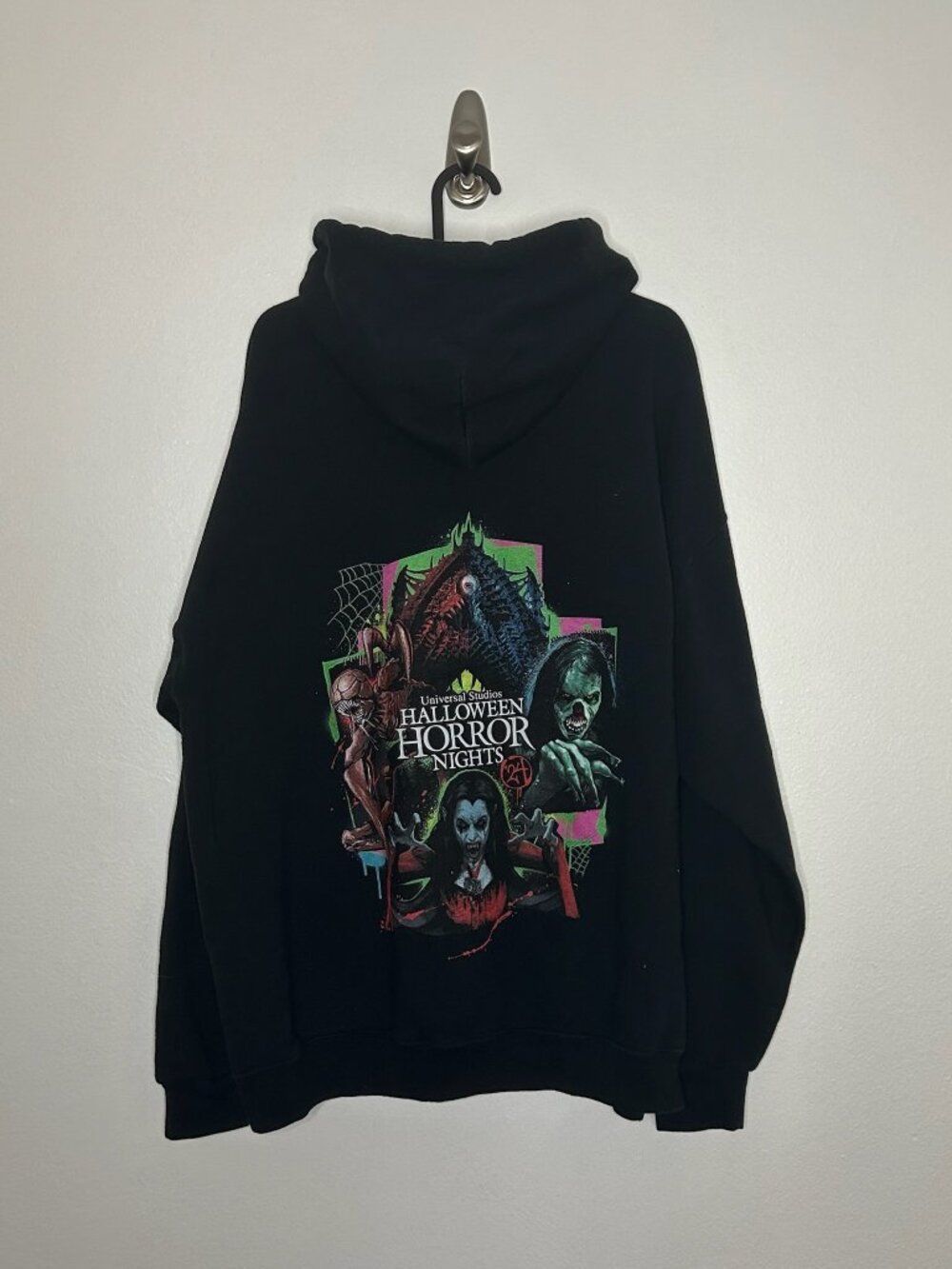 Universal Studios Halloween Horror Nights 24 Graphic‎ Hoodie Black XL